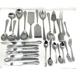 Lot of 27 Reed & Barton Saville‎ Garden Flatware Stainless Silver Color